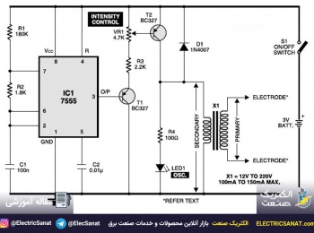 مدار دستگاه فیزیوتراپی