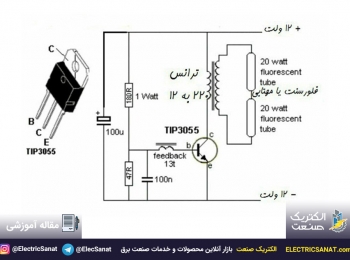 روشن کردن لامپ کم مصرف با باتری ماشین