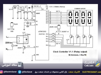 مدار الکترونیکی ساعت های دیجیتالی